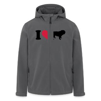 Bulldogge - Recycelte Männer Softshell-Jacke von Stanley/Stella - Anthrazit - Vorne - AI Model Male 185 light (185cm)
