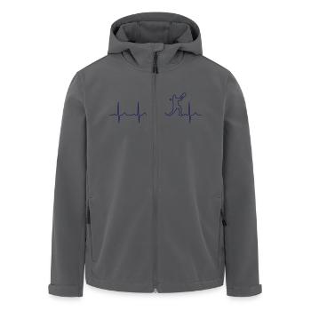 Tennis Heartbeat - Mein Herz schlägt für Tennis - Recycelte Männer Softshell-Jacke von Stanley/Stella - Anthrazit - Vorne - AI Model Male 185 light (185cm)