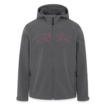 Vintage, Labels, Crowns - Princess & King - Recycelte Männer Softshell-Jacke von Stanley/Stella - Anthrazit - Vorne - AI Model Male 185 light (185cm)