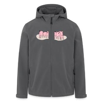 Entzückende Ferkel von hinten - Recycelte Männer Softshell-Jacke von Stanley/Stella - Anthrazit - Vorne - AI Model Male 185 light (185cm)