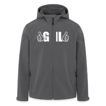 Geil Daumen Hoch - Recycelte Männer Softshell-Jacke von Stanley/Stella - Anthrazit - Vorne - AI Model Male 185 light (185cm)