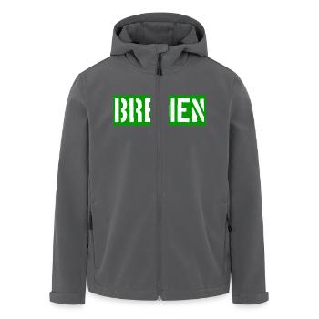 Bremen - Weser - Werder - Hansestadt - Recycelte Männer Softshell-Jacke von Stanley/Stella - Anthrazit - Vorne - AI Model Male 185 light (185cm)