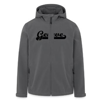 geneve schrift - Recycelte Männer Softshell-Jacke von Stanley/Stella - Anthrazit - Vorne - AI Model Male 185 light (185cm)