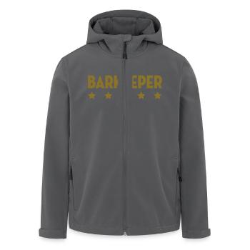 Barkeeper Barmaid Bartender Barman Barmann Bar - Recycelte Männer Softshell-Jacke von Stanley/Stella - Anthrazit - Vorne - AI Model Male 185 light (185cm)