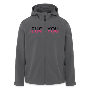 Fuck You - Love You - Recycelte Männer Softshell-Jacke von Stanley/Stella - Anthrazit - Vorne - AI Model Male 185 light (185cm)