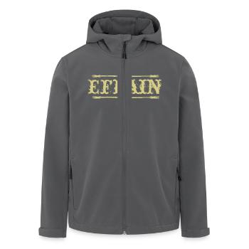 Efrain goldener Text Name Namensschild - Recycelte Männer Softshell-Jacke von Stanley/Stella - Anthrazit - Vorne - AI Model Male 185 light (185cm)