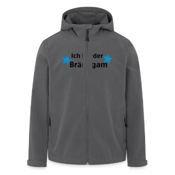 ich bin der bräutigam - Recycelte Männer Softshell-Jacke von Stanley/Stella - Anthrazit - Vorne - AI Model Male 185 light (185cm)