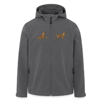 Sitz Platz Steh Cocker Spaniel - Recycelte Männer Softshell-Jacke von Stanley/Stella - Anthrazit - Vorne - AI Model Male 185 light (185cm)