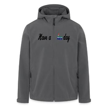 Have a lekker day - Recycelte Männer Softshell-Jacke von Stanley/Stella - Anthrazit - Vorne - AI Model Male 185 light (185cm)