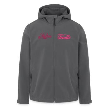 Sahne-Schnitte - Recycelte Männer Softshell-Jacke von Stanley/Stella - Anthrazit - Vorne - AI Model Male 185 light (185cm)