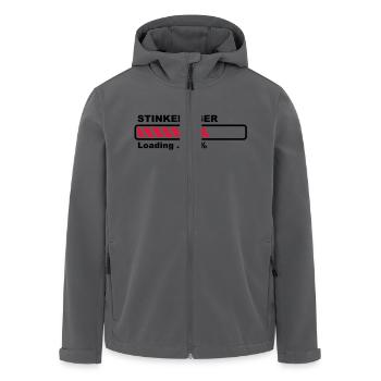 Stinkefinger - loading! - Recycelte Männer Softshell-Jacke von Stanley/Stella - Anthrazit - Vorne - AI Model Male 185 light (185cm)