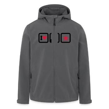 I heart rock stars (2c) - Recycelte Männer Softshell-Jacke von Stanley/Stella - Anthrazit - Vorne - AI Model Male 185 light (185cm)