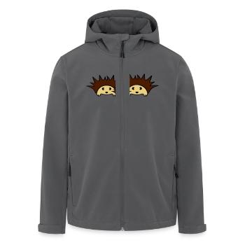 Cute Hedgehog Family - Recycelte Männer Softshell-Jacke von Stanley/Stella - Anthrazit - Vorne - AI Model Male 185 light (185cm)