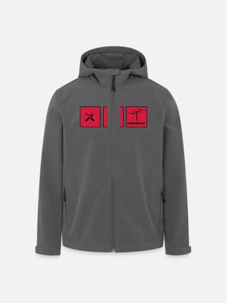 Amateurfunk - Recycelte Männer Softshell-Jacke von Stanley/Stella - Anthrazit