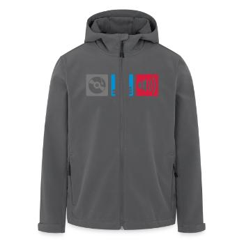 Music - DJ - Recycelte Männer Softshell-Jacke von Stanley/Stella - Anthrazit - Vorne - AI Model Male 185 light (185cm)