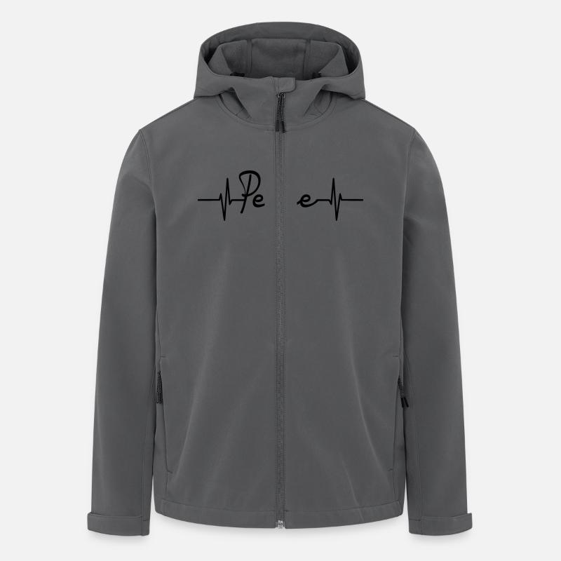 Peace - Recycelte Männer Softshell-Jacke von Stanley/Stella - Anthrazit