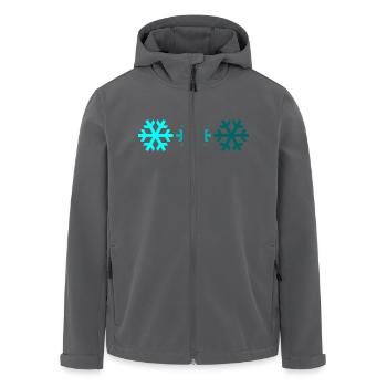 Drei Schneeflocken - Recycelte Männer Softshell-Jacke von Stanley/Stella - Anthrazit - Vorne - AI Model Male 185 light (185cm)