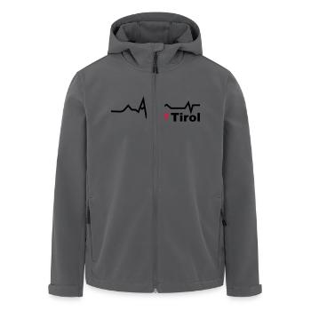 Herzschlag Tirol - Recycelte Männer Softshell-Jacke von Stanley/Stella - Anthrazit - Vorne - AI Model Male 185 light (185cm)
