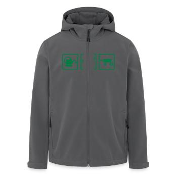 Gärtner - Recycelte Männer Softshell-Jacke von Stanley/Stella - Anthrazit - Vorne - AI Model Male 185 light (185cm)
