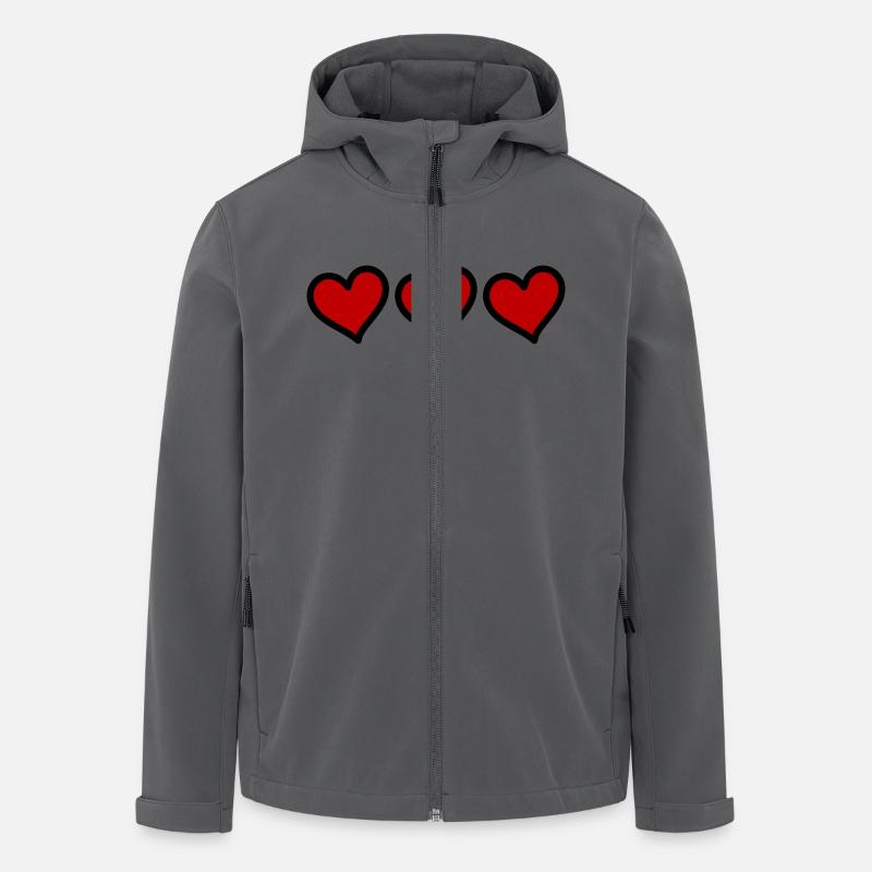 Herzen Symbole Liebe - Recycelte Männer Softshell-Jacke von Stanley/Stella - Anthrazit