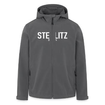 Steglitz - Berlin - Deutschland - Bezirk - Recycelte Männer Softshell-Jacke von Stanley/Stella - Anthrazit - Vorne - AI Model Male 185 light (185cm)