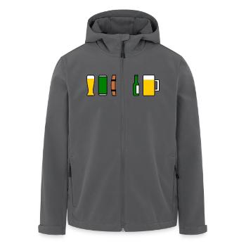 Bier - Recycelte Männer Softshell-Jacke von Stanley/Stella - Anthrazit - Vorne - AI Model Male 185 light (185cm)