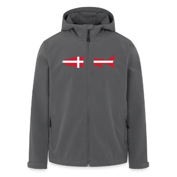 Lachs_Dänemark_umriss - Recycelte Männer Softshell-Jacke von Stanley/Stella - Anthrazit - Vorne - AI Model Male 185 light (185cm)