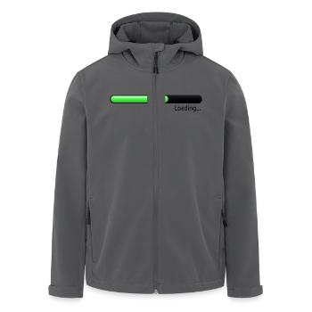 Ladebalken grün - Recycelte Männer Softshell-Jacke von Stanley/Stella - Anthrazit - Vorne - AI Model Male 185 light (185cm)