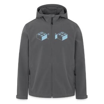Drei Spielsteine als Rauten Motiv - Recycelte Männer Softshell-Jacke von Stanley/Stella - Anthrazit - Vorne - AI Model Male 185 light (185cm)