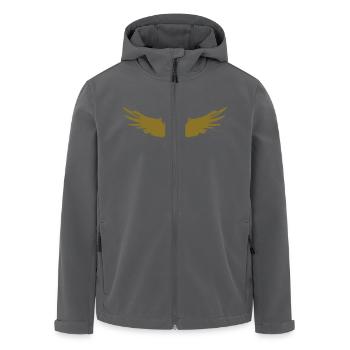 Flügel - Recycelte Männer Softshell-Jacke von Stanley/Stella - Anthrazit - Vorne - AI Model Male 185 light (185cm)