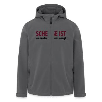Scheiße ist wenn der Furz was wiegt. Kacke Malheur - Recycelte Männer Softshell-Jacke von Stanley/Stella - Anthrazit - Vorne - AI Model Male 185 light (185cm)