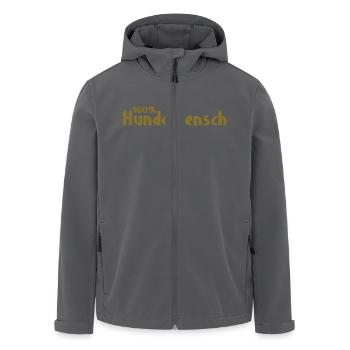 Hundemensch Hund Hundeliebhaber Herrchen - Recycelte Männer Softshell-Jacke von Stanley/Stella - Anthrazit - Vorne - AI Model Male 185 light (185cm)