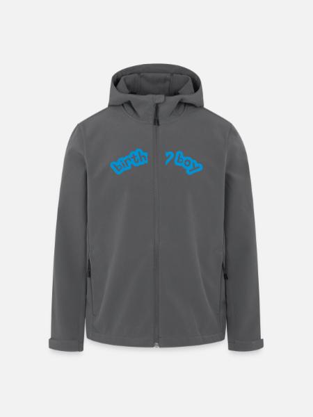 Happy Birthday Boy Comic Logo - Recycelte Männer Softshell-Jacke von Stanley/Stella - Anthrazit