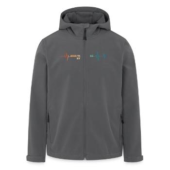 Retro-Herzschlag Folgen Sie Ihrem eigenen Rhythmus - Recycelte Männer Softshell-Jacke von Stanley/Stella - Anthrazit - Vorne - AI Model Male 185 light (185cm)