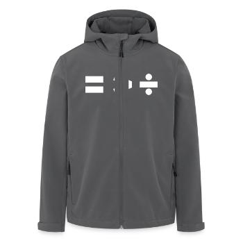 Minimalistisches Design von mathematischen Symbolen - Recycelte Männer Softshell-Jacke von Stanley/Stella - Anthrazit - Vorne - AI Model Male 185 light (185cm)