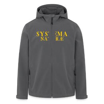 Systema Naturae - Recycelte Männer Softshell-Jacke von Stanley/Stella - Anthrazit - Vorne - AI Model Male 185 light (185cm)