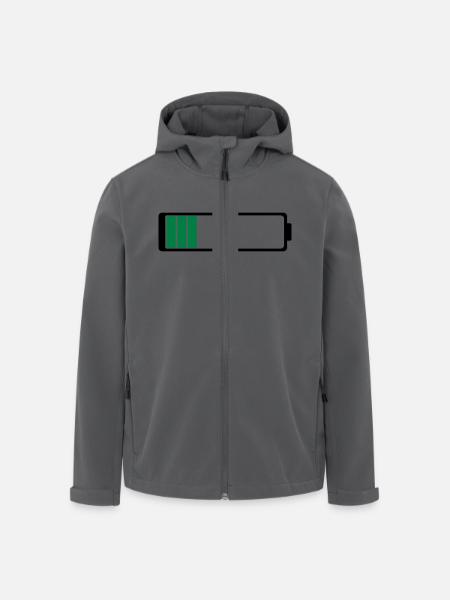 Akku leer - Recycelte Männer Softshell-Jacke von Stanley/Stella - Anthrazit