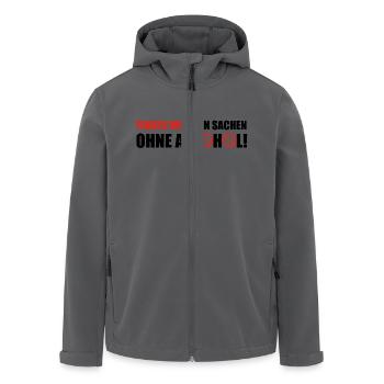 Finger weg von sachen ohne alkohol! - Recycelte Männer Softshell-Jacke von Stanley/Stella - Anthrazit - Vorne - AI Model Male 185 light (185cm)