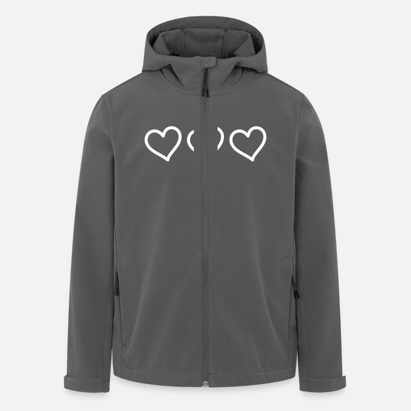 Herzen Symbol - Recycelte Männer Softshell-Jacke von Stanley/Stella - Anthrazit