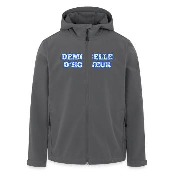 Blaue Chinoiserie Brautjungfer - Recycelte Männer Softshell-Jacke von Stanley/Stella - Anthrazit - Vorne - AI Model Male 185 light (185cm)