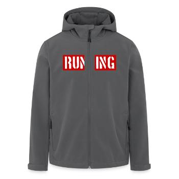 Marathon - Running - Jogging - Läufer - Recycelte Männer Softshell-Jacke von Stanley/Stella - Anthrazit - Vorne - AI Model Male 185 light (185cm)