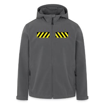 Warning 2 Warnbalken - Recycelte Männer Softshell-Jacke von Stanley/Stella - Anthrazit - Vorne - AI Model Male 185 light (185cm)