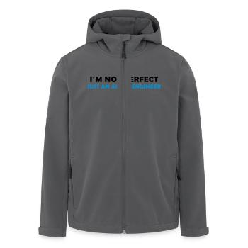 I´m not perfect - just an audio engineer - Recycelte Männer Softshell-Jacke von Stanley/Stella - Anthrazit - Vorne - AI Model Male 185 light (185cm)
