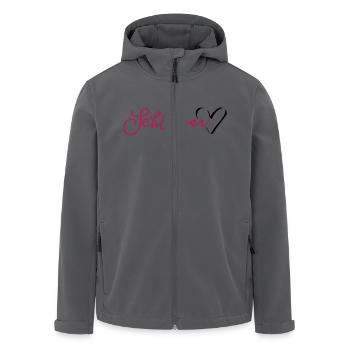 Schlager Herz Schlagerherz - Recycelte Männer Softshell-Jacke von Stanley/Stella - Anthrazit - Vorne - AI Model Male 185 light (185cm)