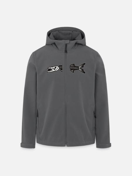 Skelett von Barracuda - Recycelte Männer Softshell-Jacke von Stanley/Stella - Anthrazit