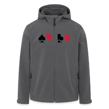 Poker - Recycelte Männer Softshell-Jacke von Stanley/Stella - Anthrazit - Vorne - AI Model Male 185 light (185cm)