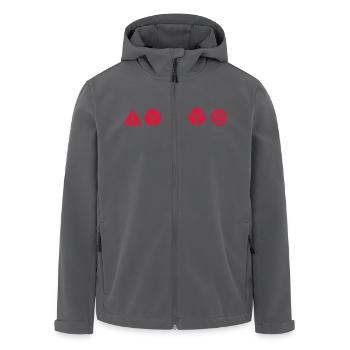 Platonische Körper, Heilige Geometrie, Mathematik - Recycelte Männer Softshell-Jacke von Stanley/Stella - Anthrazit - Vorne - AI Model Male 185 light (185cm)