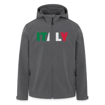 Italien - Recycelte Männer Softshell-Jacke von Stanley/Stella - Anthrazit - Vorne - AI Model Male 185 light (185cm)