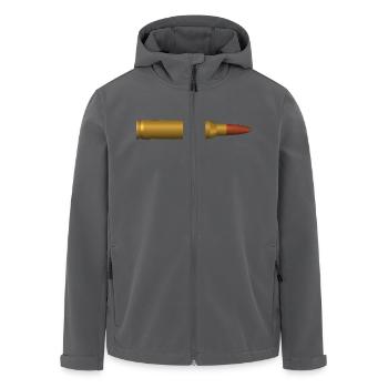 5,56 mm Patrone - Recycelte Männer Softshell-Jacke von Stanley/Stella - Anthrazit - Vorne - AI Model Male 185 light (185cm)