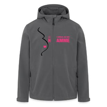 Hebamme - Recycelte Männer Softshell-Jacke von Stanley/Stella - Anthrazit - Vorne - AI Model Male 185 light (185cm)